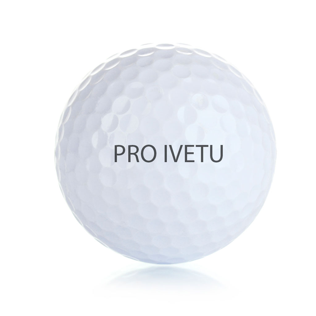 Golfový míček potisknutý textem